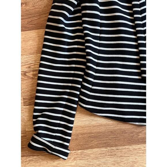 BCBGMAXAZRIA Hendrix Black and White Stripe Knit Blazer XS - Picture 7 of 13